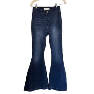 KanCan HighRise Extreme Flare Dark Wash Jeans size 7/27 Retro Bell Bottoms retro
